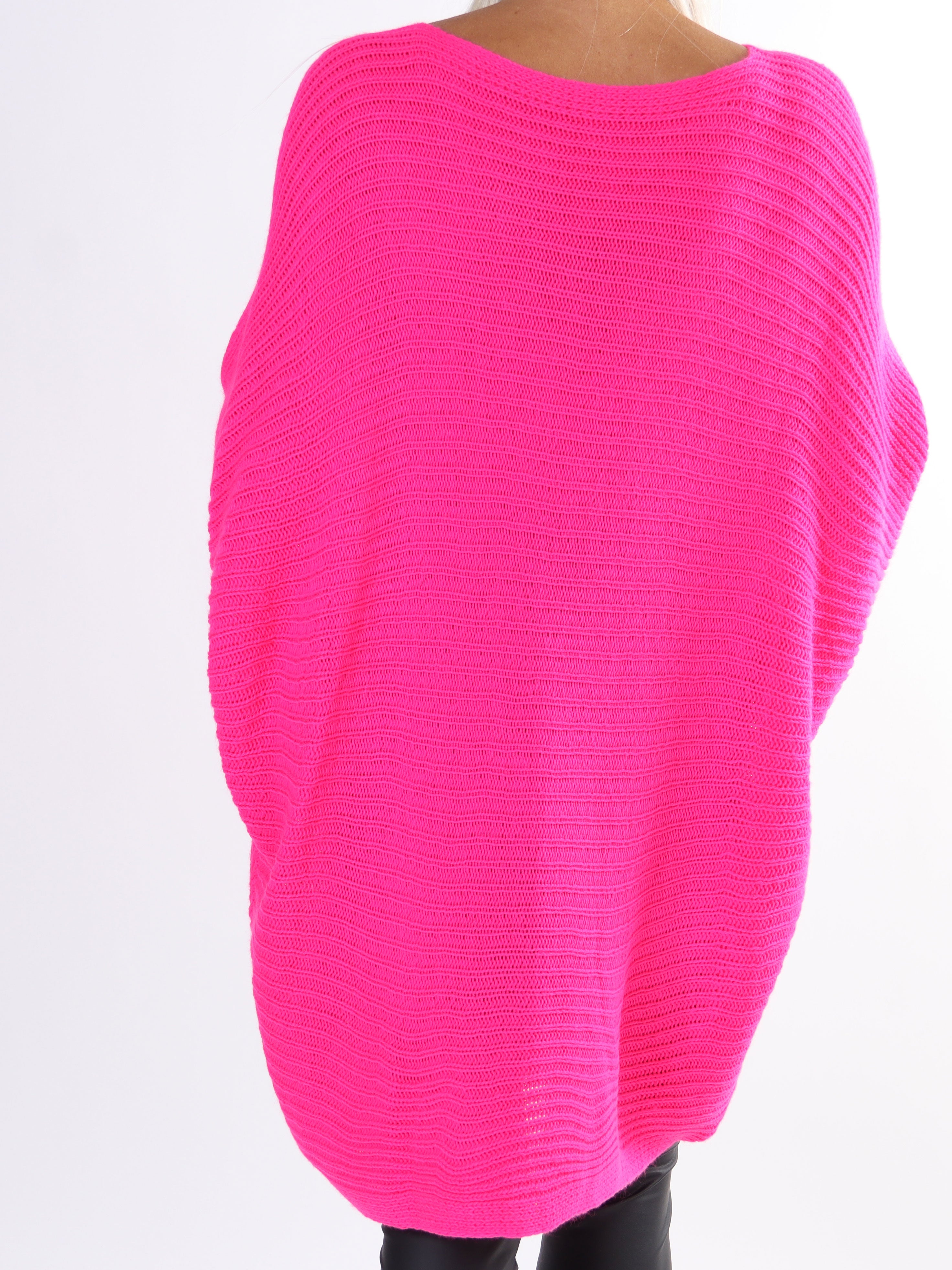 Gabbi - Plus size strik med flagermusærmer